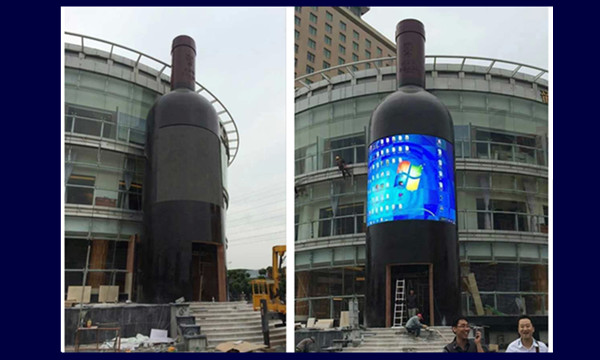 P6mm Red-wine Bottle Outdoor LED Display in Foshan